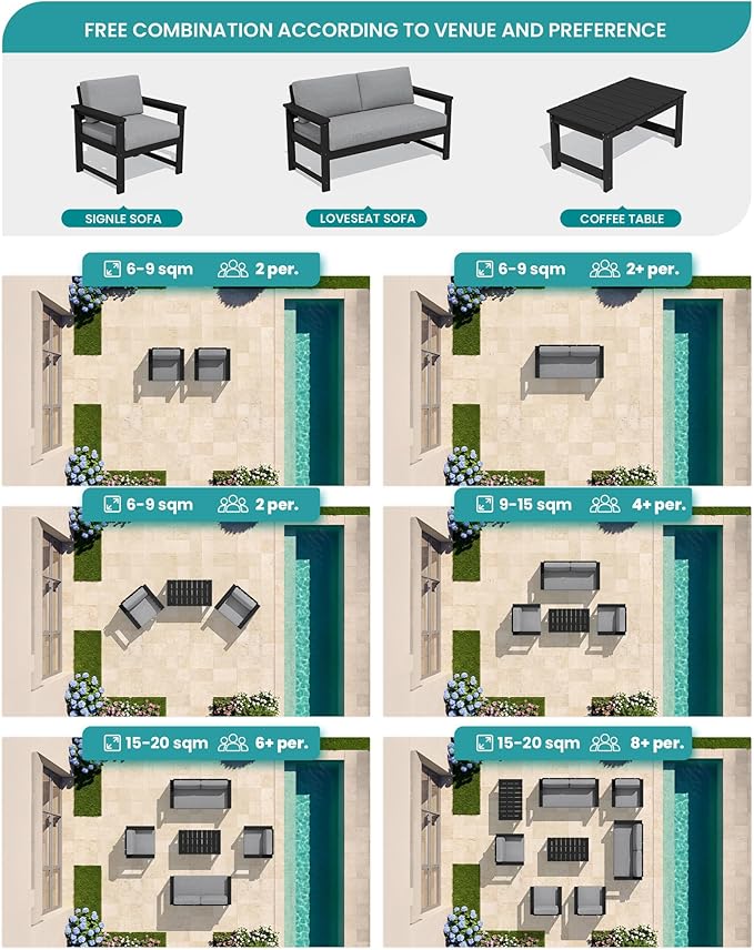 SERWALL 2 Pieces Single Cushioned Lounge Chair