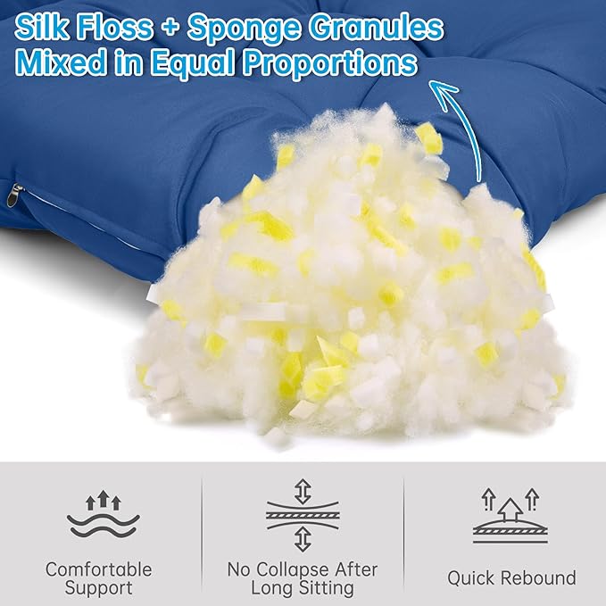 Adirondack Chair Cushion Tufted Waterproof Outdoor Rocking Chair Cushions