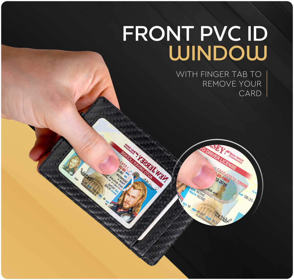 Money Clip Leather Wallet For Men Slim Front Pocket RFID Blocking with Super Strong Magnetic