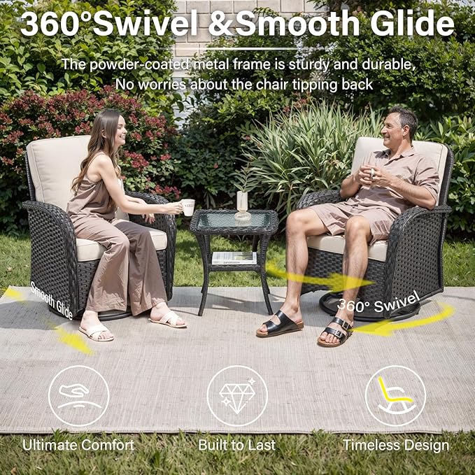 Belord 7 Piece Wicker Patio Furniture Set
