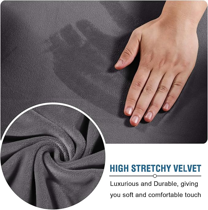 H.VERSAILTEX Rich Velvet Stretch 2 Piece Cover Chair Slipcover Sofa Cover