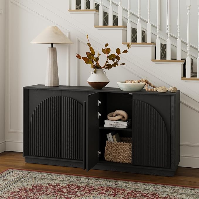 WIN2WIN 65" Fluted Sideboard Buffet Cabinet