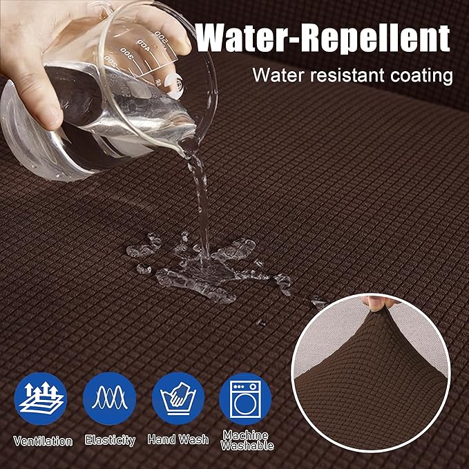 Water Repellent L Shaped Couch Covers 3 Pieces Sofa Seat Cushion Slipcovers
