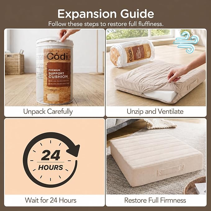 Codi Thick Replacement Couch Cushions, Upholstery Foam