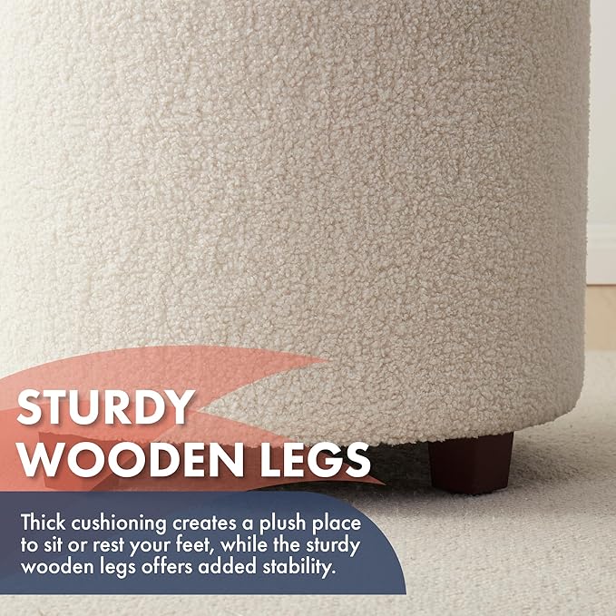 Ornavo Home Round Storage Ottoman
