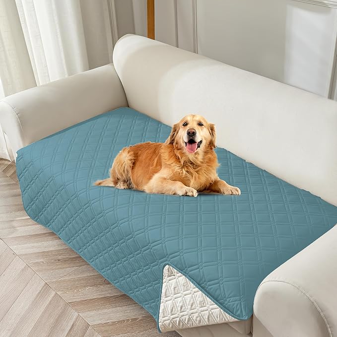Genina Waterproof Couch Cover, Washable Anti-Slip 86.6 inch Sofa Covers