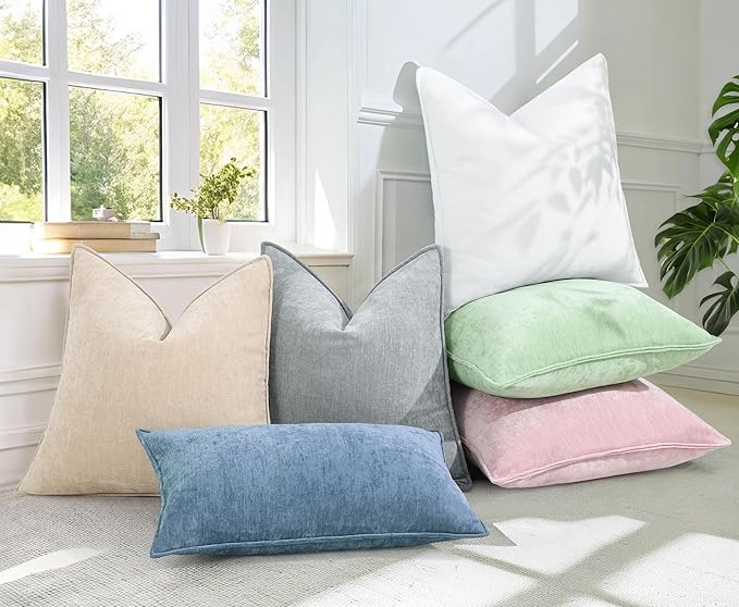 decorUhome Summer Couch Throw Pillow Covers 20x20 Set of 2, Decorative Soft