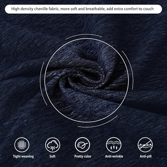 DREAMINGO Sofa Covers Washable Thick Chenille Couch Cover
