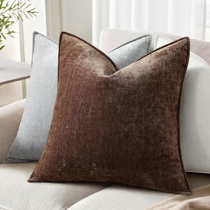 decorUhome Summer Couch Euro Sham Throw Pillow Covers 26x26 Set of 2,