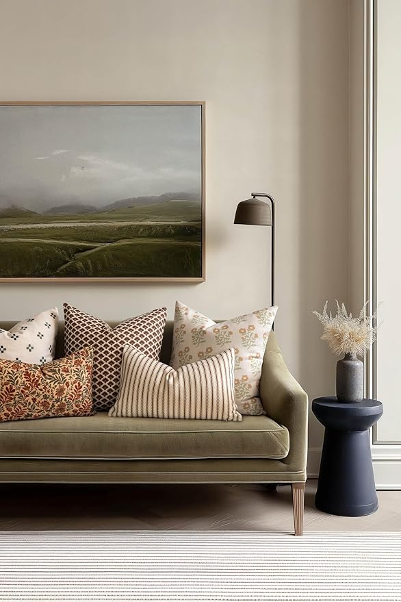 Crumbs Home Modern Farmhouse California Casual Indoor Outdoor Throw Pillow Cover