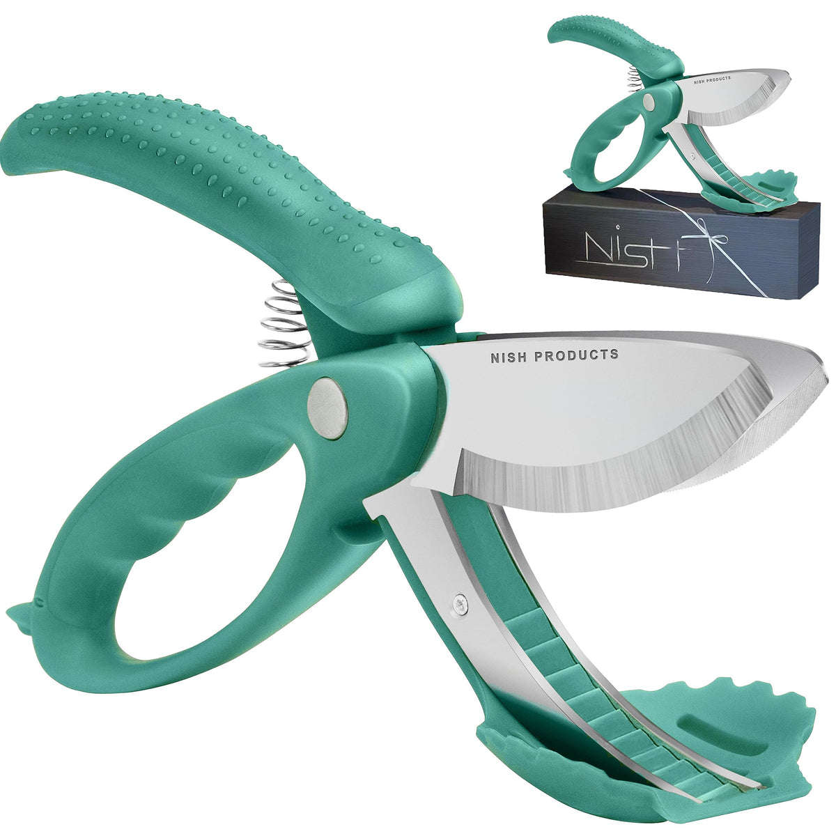 Upgraded Heavy Duty Kitchen Scissors - Multifunction Double Blade Salad Tossing and Chopping Tool