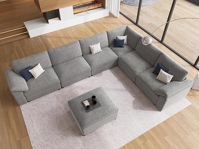 EASE MOOSE Oversized Sectional Modular Sofa, Modern Comfort L Shape Sectional