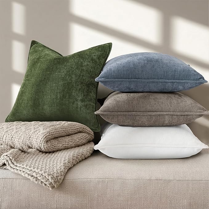 decorUhome Summer Couch Euro Sham Throw Pillow Covers 22x22 Set of 2,