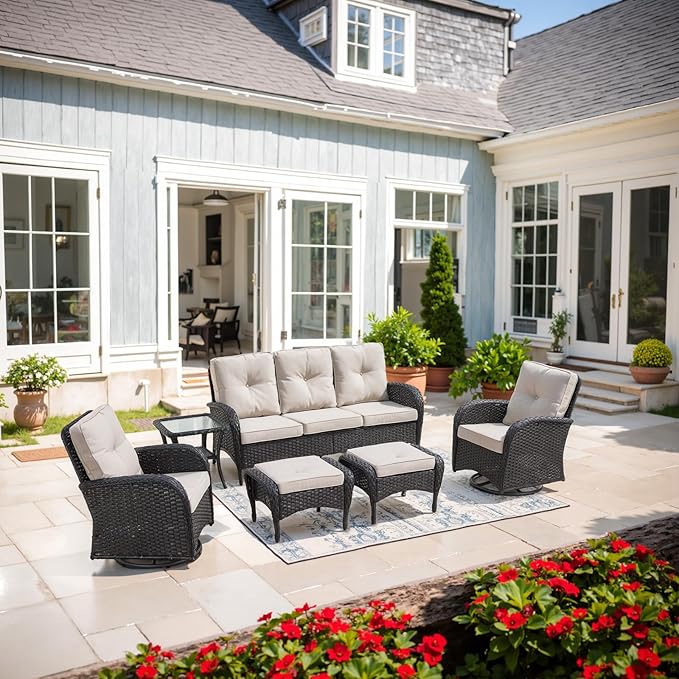 Belord 6 Pieces Wicker Patio Furniture Set