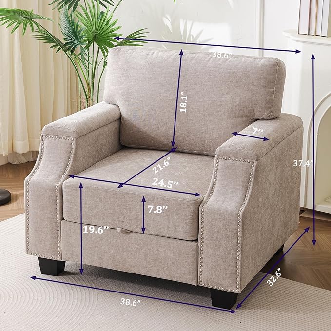 Rexulqo 38'' Oversized Accent Chair