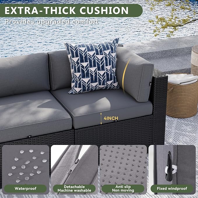 Aoxun 15 Piece Patio Furniture Set