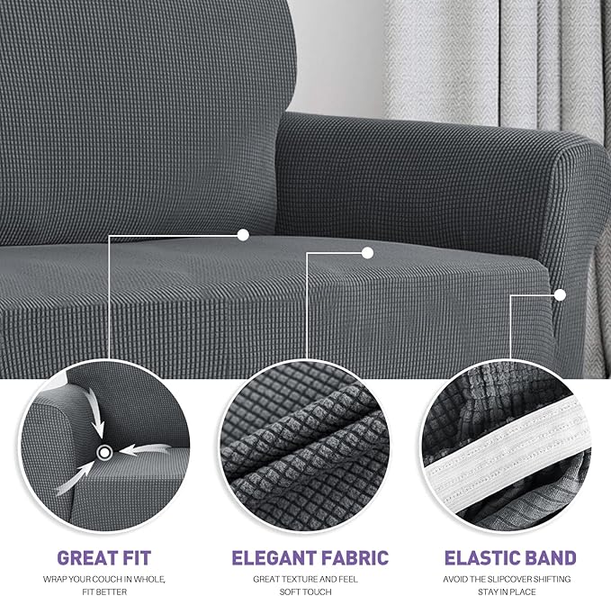 ZNSAYOTX Super Stretch Couch Cover Universal Sofa Covers