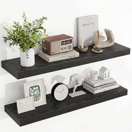 Acovy 36 Inch Floating Shelves, Wooden Shelves