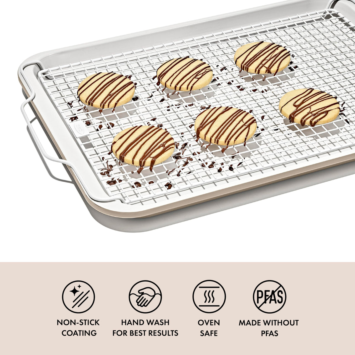 OXO Good Grips Non-Stick Pro Ceramic Coated Cooling and Baking Rack, Cooling Rack