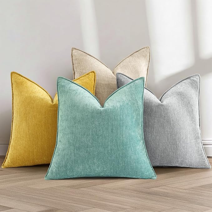 decorUhome Summer Couch Throw Pillow Covers 18x18 Set of 2, Decorative Soft