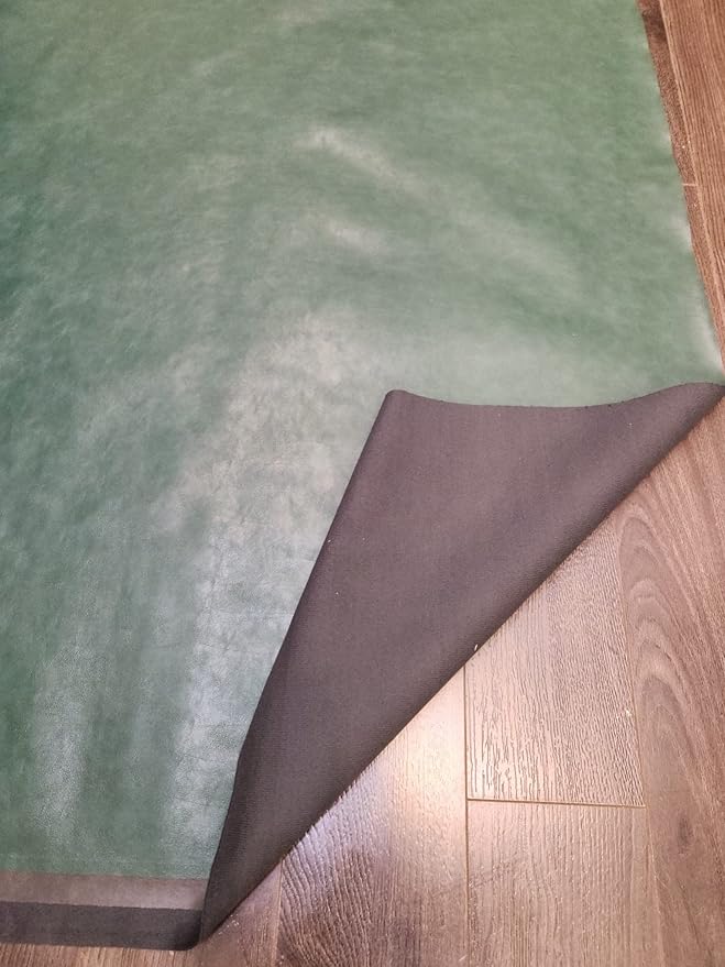 Hunter Green Soft Faux Leather Fabric PU Leather by The Yard Synthetic Pleather