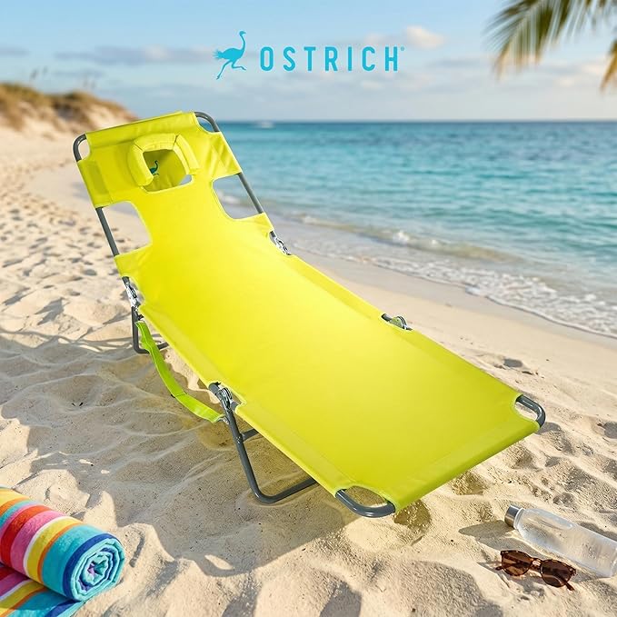 Ostrich the Original Chaise 72 x 22 Inch Lounge Portable Reclining Lounger