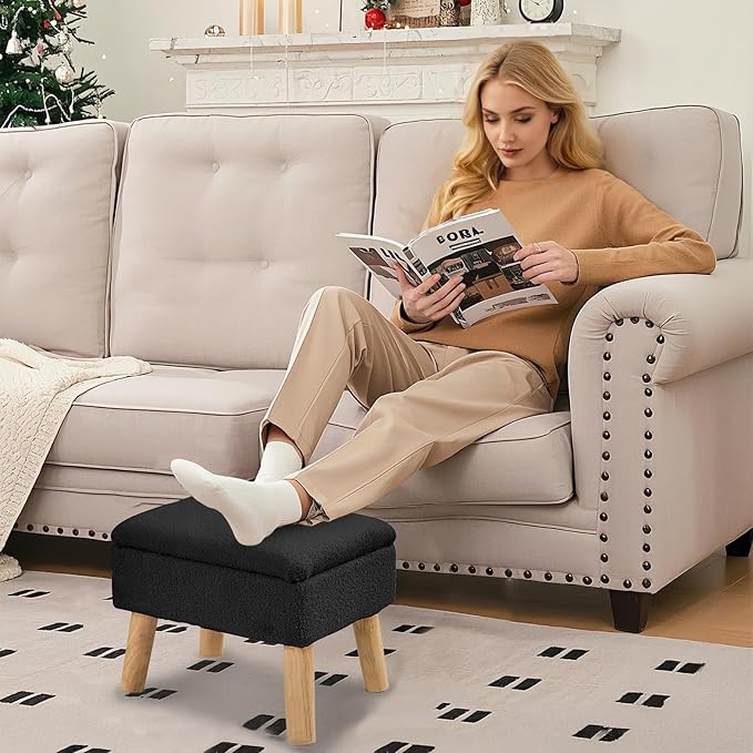Storage Ottoman, Small Foot Stool Ottoman