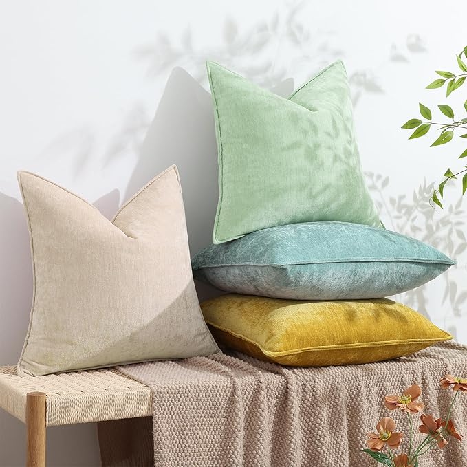 decorUhome Summer Couch Throw Pillow Covers 18x18 Set of 2, Decorative Soft