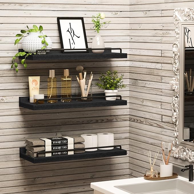 RYOFOBETTO Floating Shelves for Wall Decor Bathroom Shelves Over Toilet