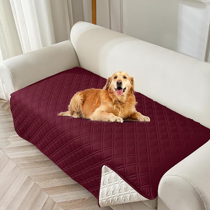 Genina Waterproof Couch Cover, Washable Anti-Slip 67 inch Sofa Covers