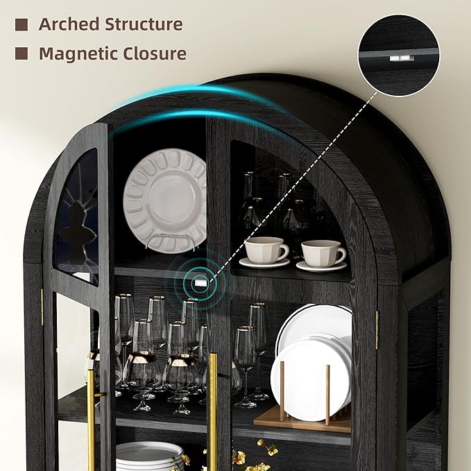 Vlsrka 71" Arched Display Cabinet