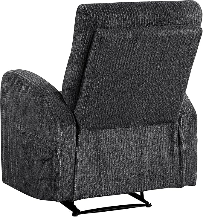 Lexicon Manual Recliner Chair, Textured Microfiber Reclining Chair, Wall Hugger