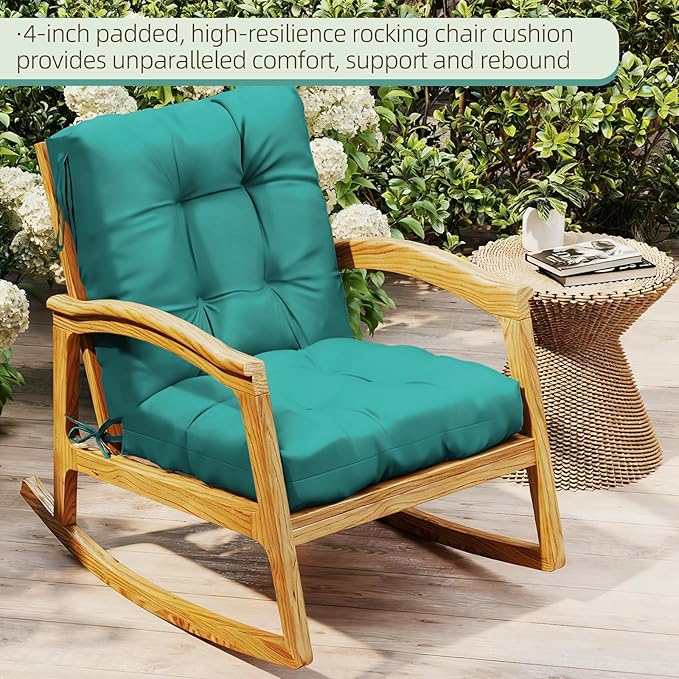 Outdoor Chair Cushion, High Back Soft Seat Pad