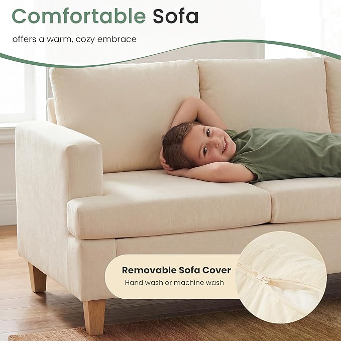 YOUDENOVA Sofa, 2 Piece Set Comfy Couch, 3 Seater & Loveseat Sofa