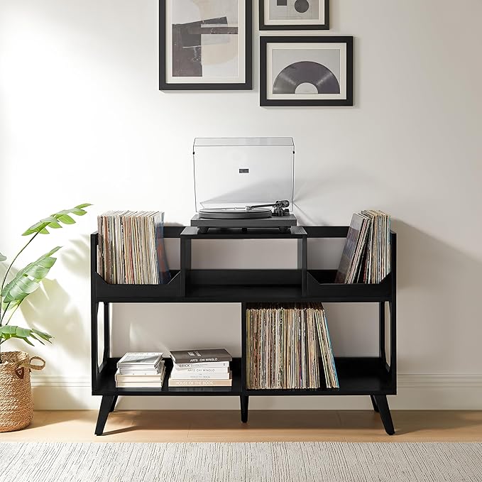 Crosley Furniture Asheville Mid-Century Modern Media Console Record Player Stand
