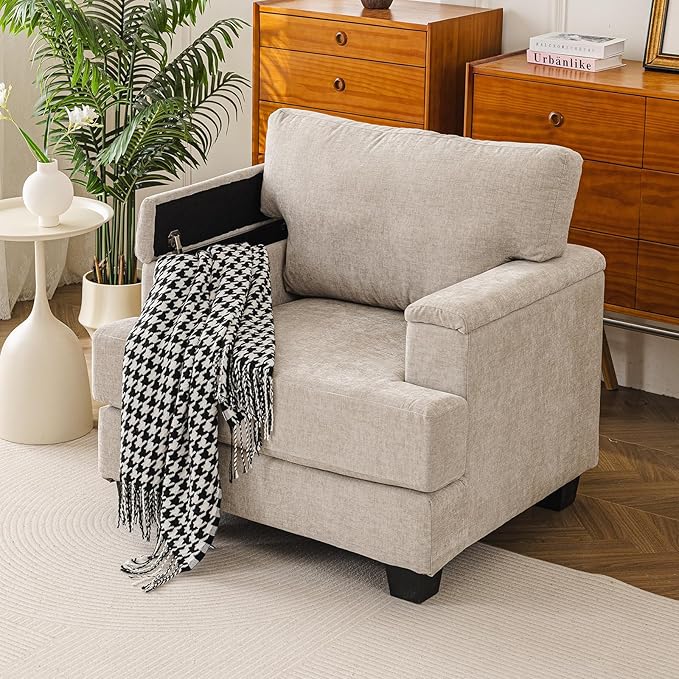 Oversized Living Room Chairs Set of 2, Comfy Accent Chair