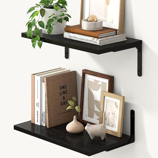 Fun Memories Deep Floating Shelves, 16W x 8D Floating Shelves Set of 2