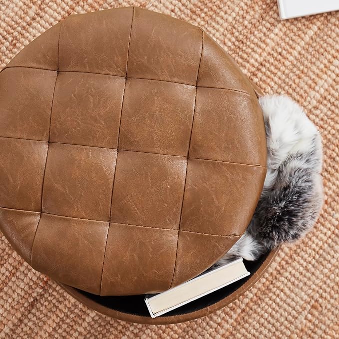 Ornavo Home Round Storage Ottoman