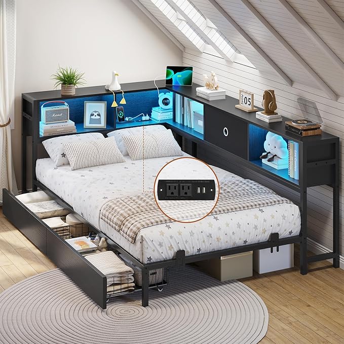 DICTAC Twin Corner Bed Frame