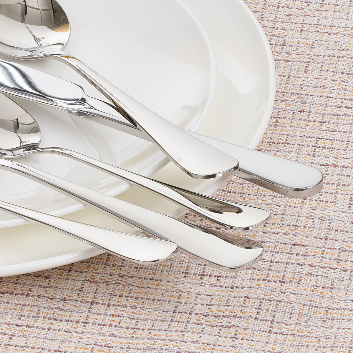 HIKAA 24-Piece Dinner Spoons Set, 8-Inch 18/10 Stainless Steel Spoons, Mirror Polished Dishwasher Safe Table Spoons for Home, Restaurant, Party