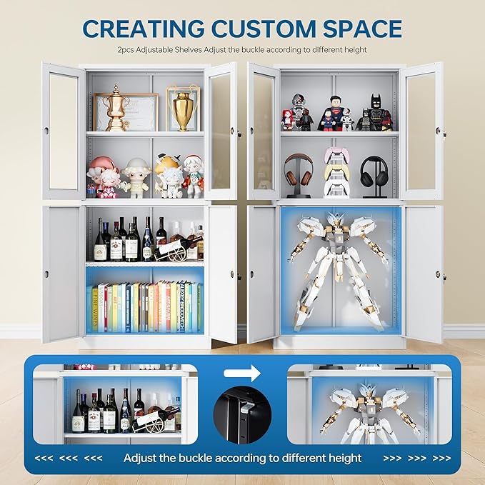 PEUKC Display Storage Cabinet