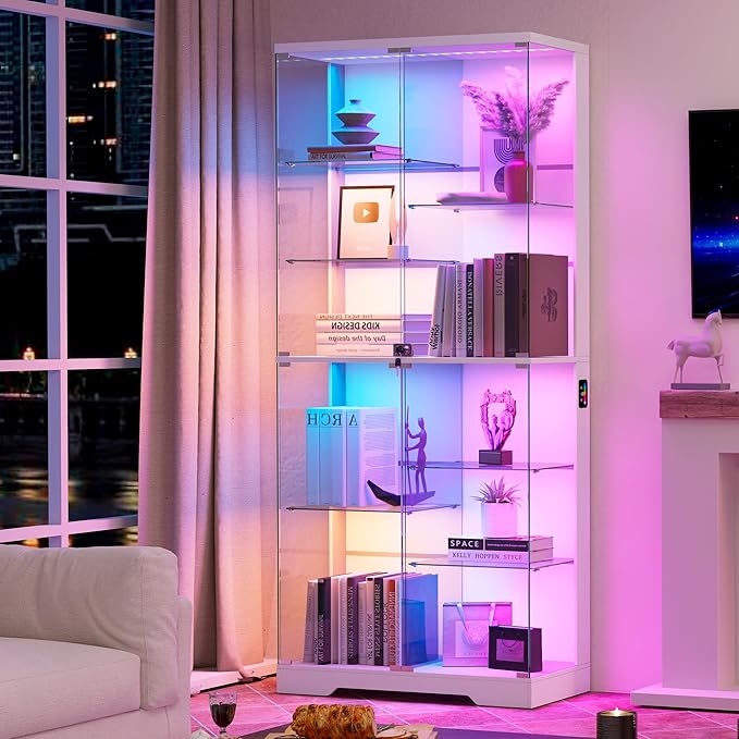 HNEBC 71” Display Cabinet with Glass Doors