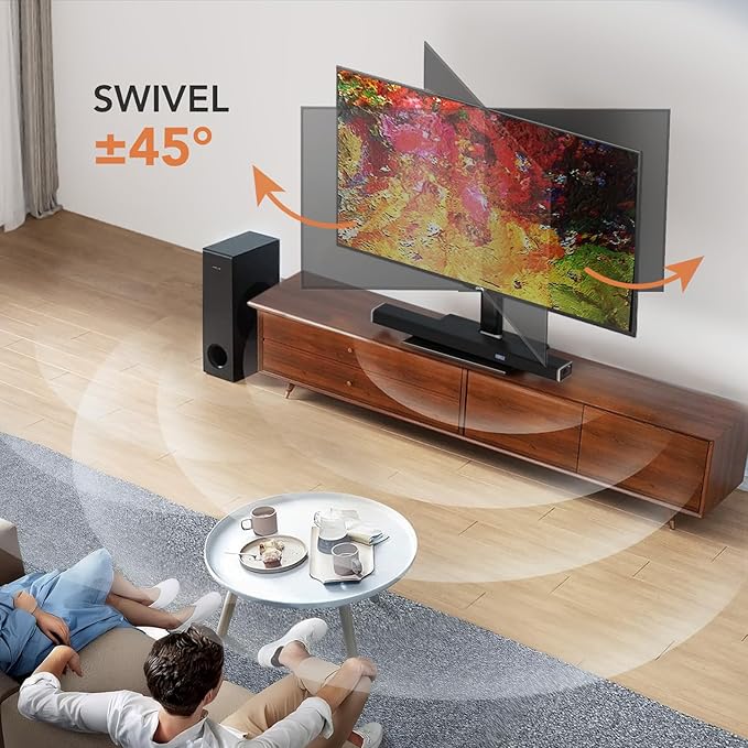 Hemudu Universal Swivel TV Stand/Base Table Top TV Stand
