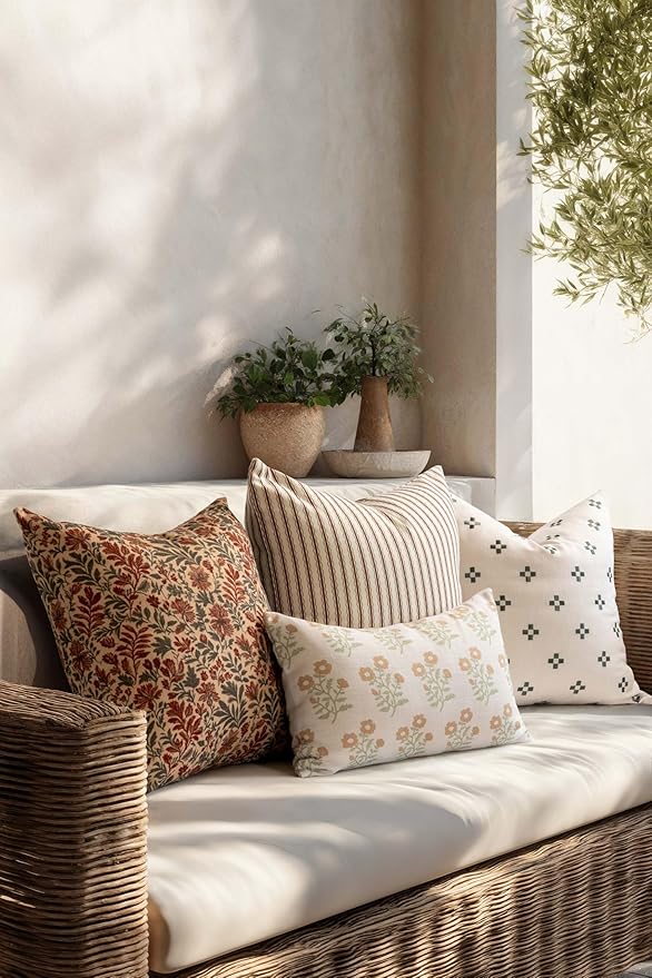Crumbs Home Modern Farmhouse California Casual Indoor Outdoor Lumbar Pillow
