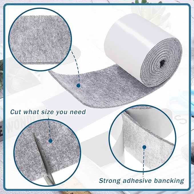 Shappy 2 Packs 120 x 2 x 0.04 Inch Felt Strips