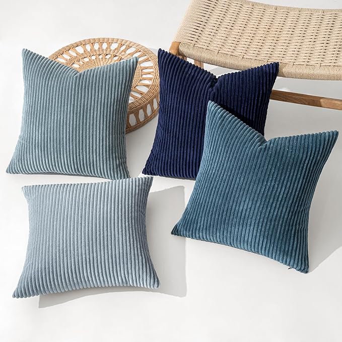 MIULEE Summer Throw Pillow Covers 18x18 Inch Set of 4 Western Neutral