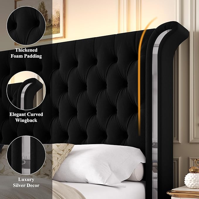 Keyluv Queen Smart LED Bed Frame