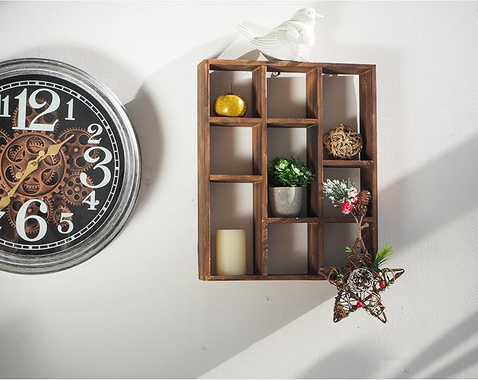 SOFE Small Brown Wood Shadow Box