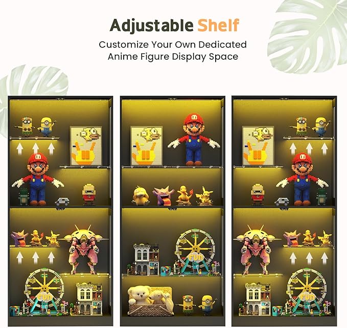 Lamtor 69-Inch Glass Display Cabinet