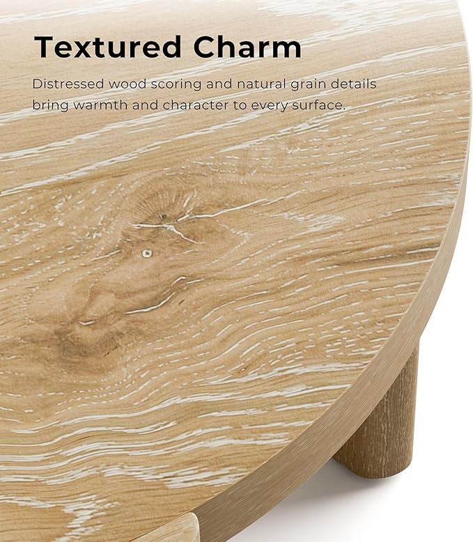 Furniture of America Carys Modern Solid Wood 20-inch Round End Table
